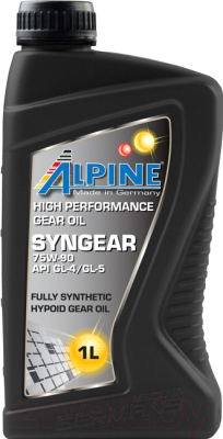 Трансмиссионное масло ALPINE Syngear 75W90 / 0100741 - фото