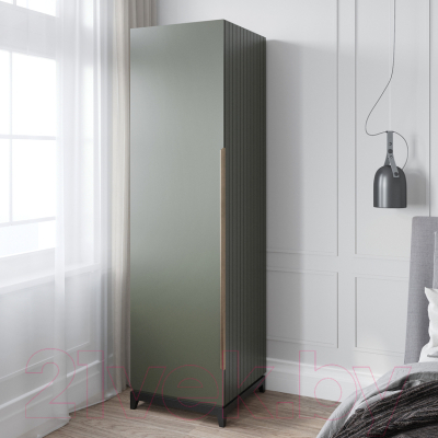 Шкаф Алери Ричмонд однодверный (грей/черно-серый)