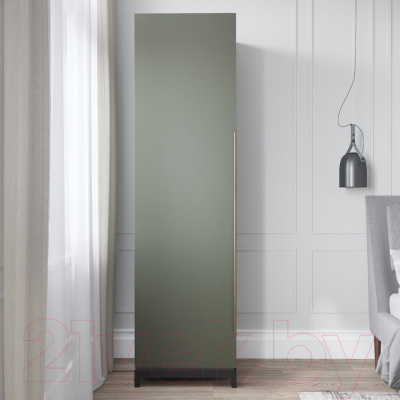 Шкаф Алери Ричмонд однодверный (грей/черно-серый)