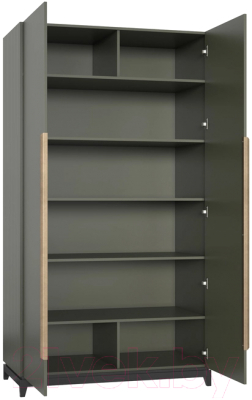 Шкаф Алери Ричмонд двухдверный (грей/черно-серый)