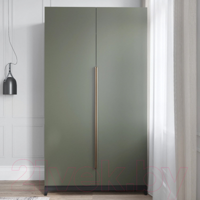 Шкаф Алери Ричмонд двухдверный (грей/черно-серый)