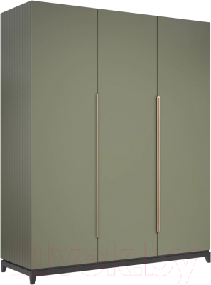 Шкаф Алери Ричмонд трехдверный (грей/черно-серый) - фото