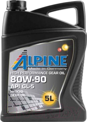 Трансмиссионное масло ALPINE Gear Oil 80W90 GL-5 / 0100702 - фото