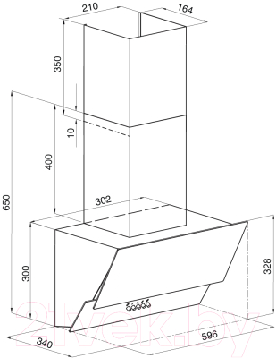 Вытяжка наклонная Krona Verein II 600 PB / КА-00005689