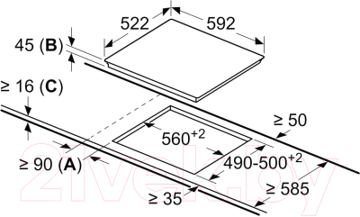 Электрическая варочная панель Bosch PKE611FP2E