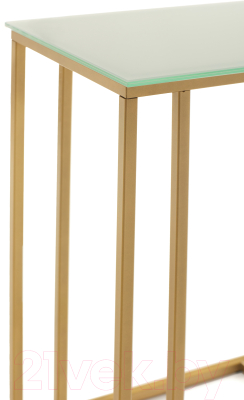 Приставной столик РасГар Престиж (белый/золотой)