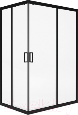 Душевой уголок МетаКам Universal Pro Black 120x80 / KKS_014548 (прозрачное стекло) - фото