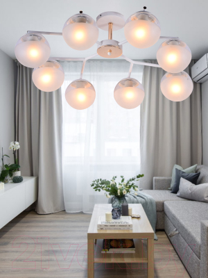 Потолочный светильник Mirastyle MH-10142/8 WH+FGD