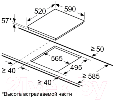 Индукционная варочная панель Maunfeld CVI594MBK