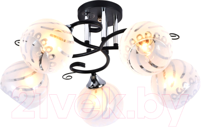 Люстра Mirastyle MH-1211B/5 BK+CR - фото