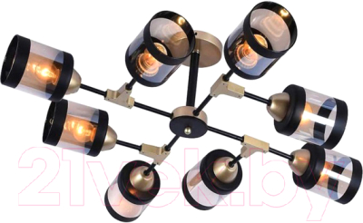 Потолочный светильник Mirastyle MH-2266/8 GD+BK - фото