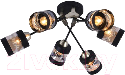 Потолочный светильник Mirastyle MH-2276/6 MBK+CGD - фото