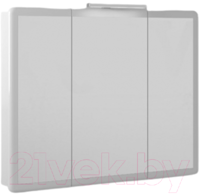 Шкаф с зеркалом для ванной Briz Эстель 100 / 221 02-28100-00 00 БЕЛ - фото