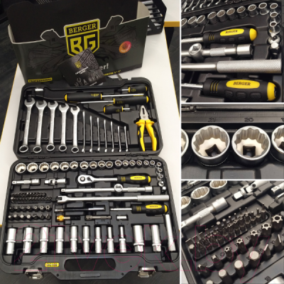 Универсальный набор инструментов BERGER 3/8” / BG100-3814 (100 предметов)