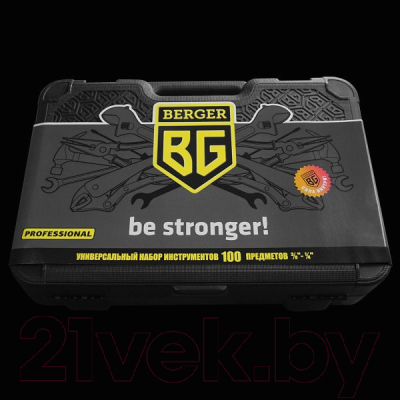 Универсальный набор инструментов BERGER 3/8” / BG100-3814 (100 предметов)