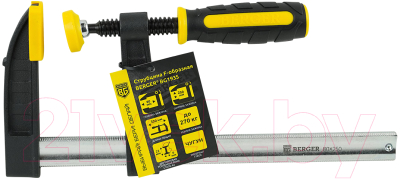 Струбцина BERGER F-образная 80x250мм, зажим до 270кг / BG1935