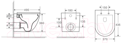 Унитаз подвесной Grossman GR-4455BMSQ