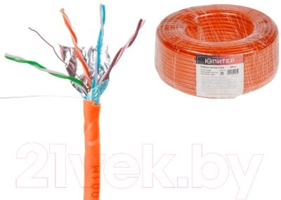 Кабель Юпитер F/UTP Cat5E 4х2х24AWG 0.51мм / JP3012-50