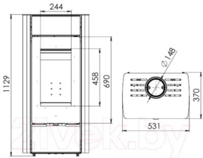 Печь-камин Мета-бел Нарочь В АОТ 7.0-01