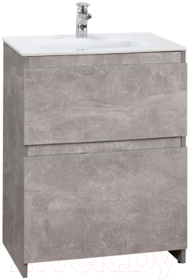 Тумба под умывальник Belux Сидней-Женева Н60-02 (31, бетон Чикаго/светло-серый) - фото