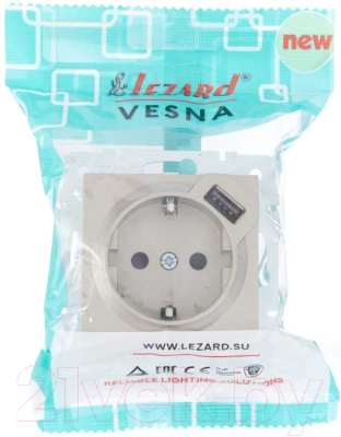 Розетка Lezard Vesna 742-3788-181