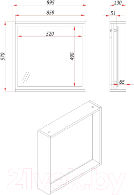 Зеркало ЗОВ Парма 90 / PZLDA895458 (атик)