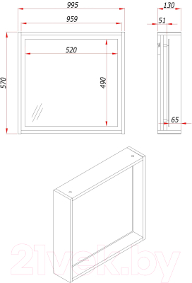 Зеркало ЗОВ Парма 100 / PZLDA995458 (атик)