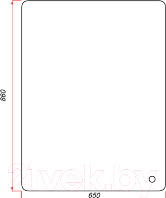 Зеркало ЗОВ 200-8060 / ZP200LED8060