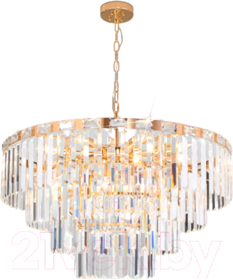 Люстра Евросвет Strotskis 10130/10 (золото/прозрачный хрусталь) - фото