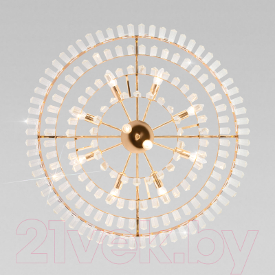 Люстра Евросвет Strotskis 10130/10 (золото/прозрачный хрусталь)