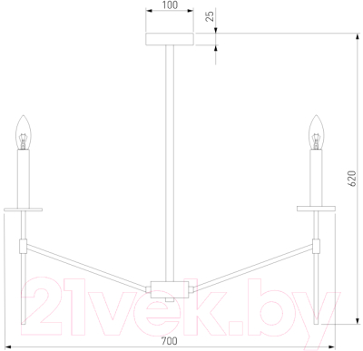Люстра Евросвет 60142/6 (хром)