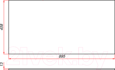Столешница для ванной ЗОВ 13 / CKP13H895458