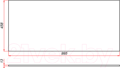 Столешница для ванной ЗОВ 13 / CKP13H995458