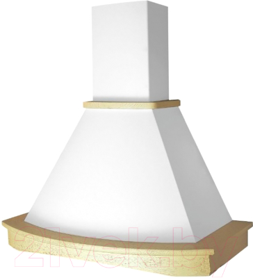 Вытяжка купольная Elikor Ротонда 90П-650-П3Д / 941556 (бежевый/дуб неокрашенный)