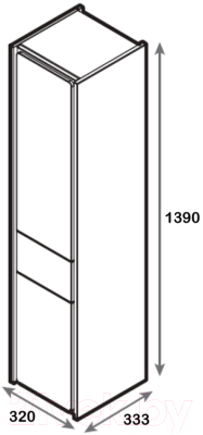Шкаф-полупенал для ванной Roca Ronda / ZRU9303006