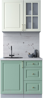 Готовая кухня Интерлиния Мила Шато 0.9А - фото