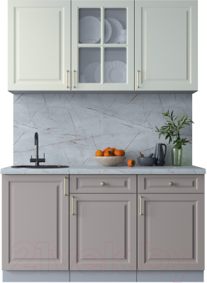 Готовая кухня Интерлиния Мила Шато 1.5А - фото