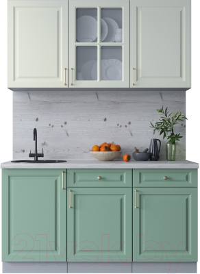 Готовая кухня Интерлиния Мила Шато 1.5А - фото