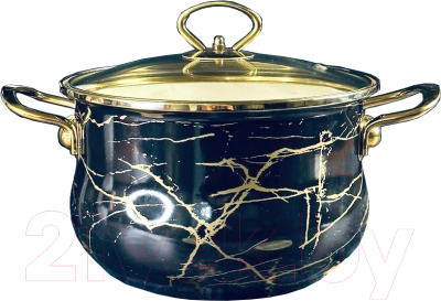 Кастрюля Lenardi Черный мрамор 776-058 - фото