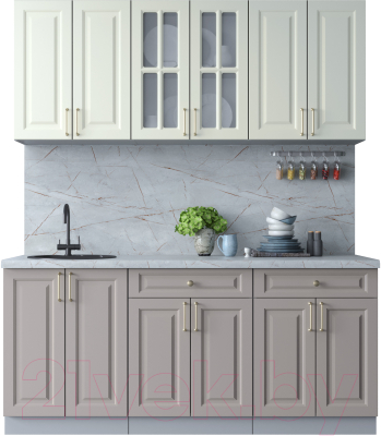 Готовая кухня Интерлиния Мила Шато 1.8А - фото