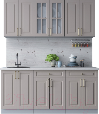 Готовая кухня Интерлиния Мила Шато 1.8А - фото