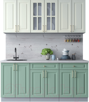 Готовая кухня Интерлиния Мила Шато 1.8А - фото