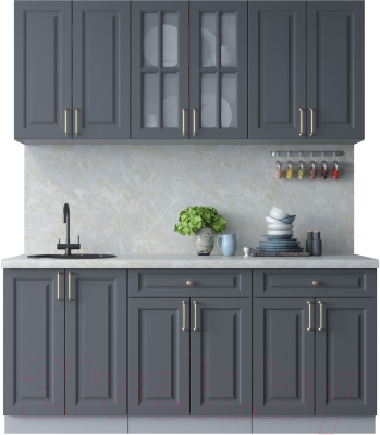 Готовая кухня Интерлиния Мила Шато 1.8А - фото