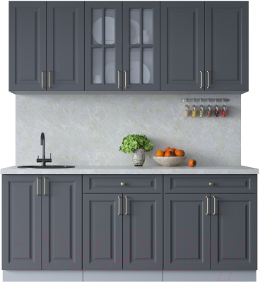 Готовая кухня Интерлиния Мила Шато 1.9А - фото