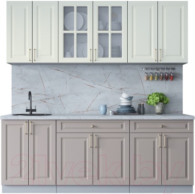 Готовая кухня Интерлиния Мила Шато 2.1А - фото