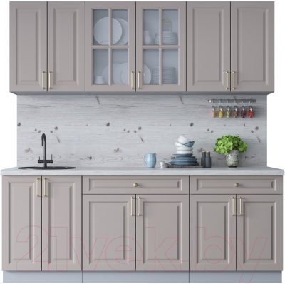 Готовая кухня Интерлиния Мила Шато 2.1А - фото