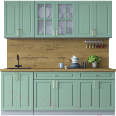 Готовая кухня Интерлиния Мила Шато 2.1А - фото