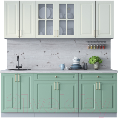 Готовая кухня Интерлиния Мила Шато 2.1А - фото