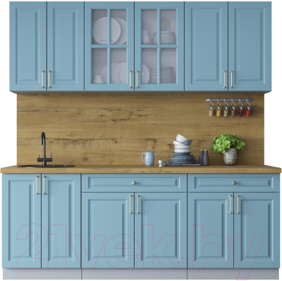 Готовая кухня Интерлиния Мила Шато 2.1А - фото