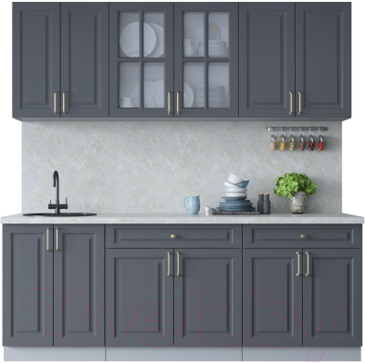 Готовая кухня Интерлиния Мила Шато 2.1А - фото